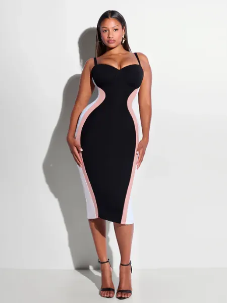 Pencil Contour Midi Dress